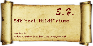 Sátori Hiláriusz névjegykártya